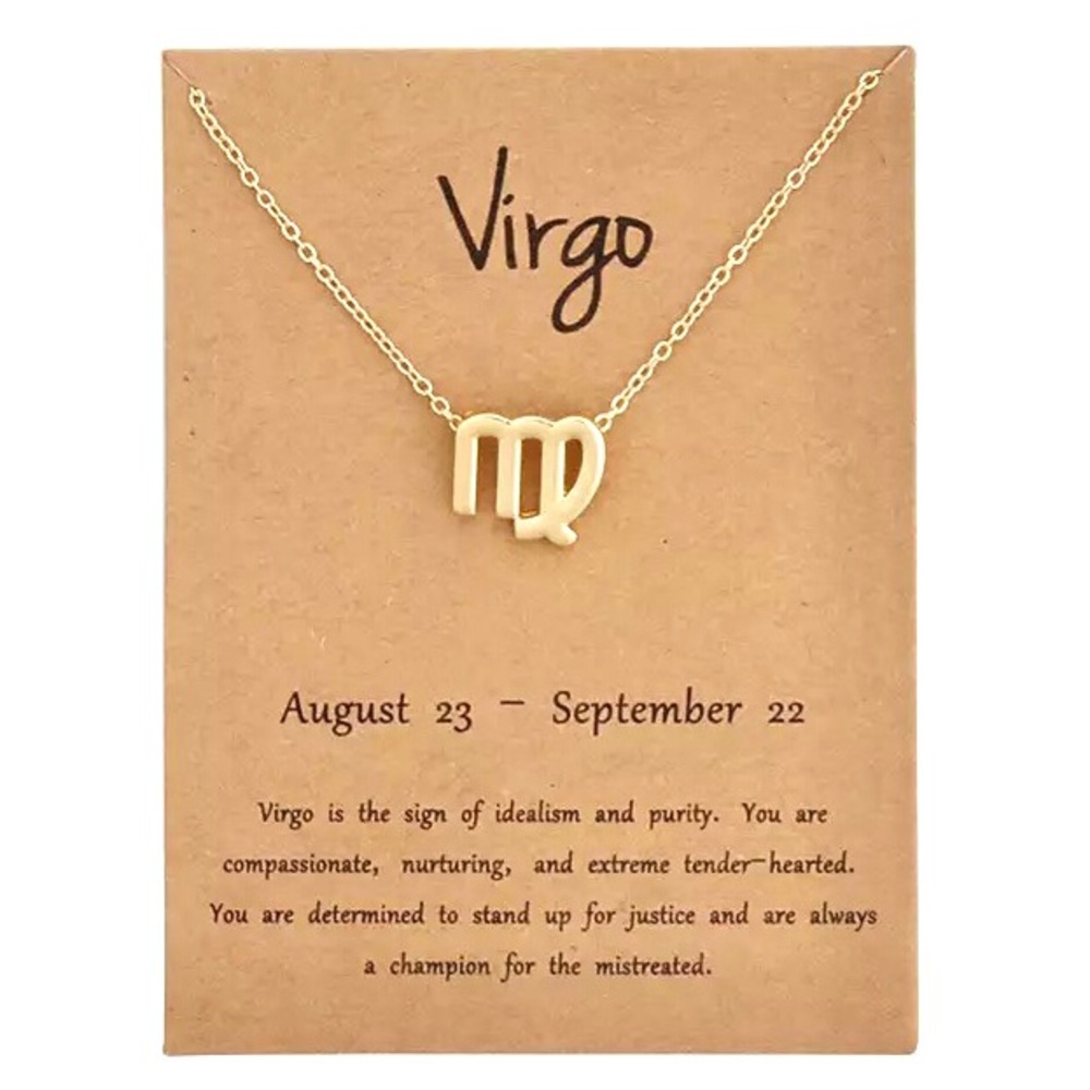 Virgo Zodiac Minimalist Boho Cute Charm Necklace